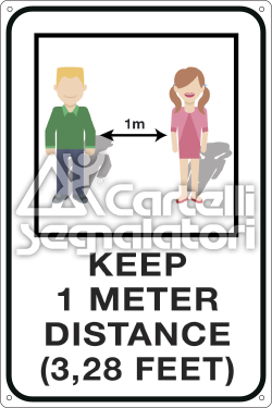 keep 1 meter distance (3,28 feet) - Coronavirus Covid-19